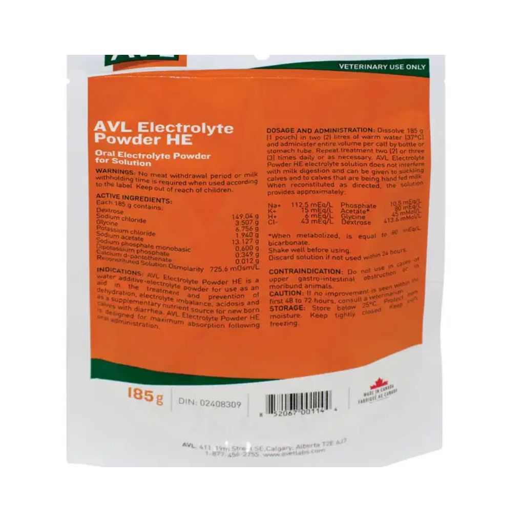 AVL Electrolyte Powder HE 185gm