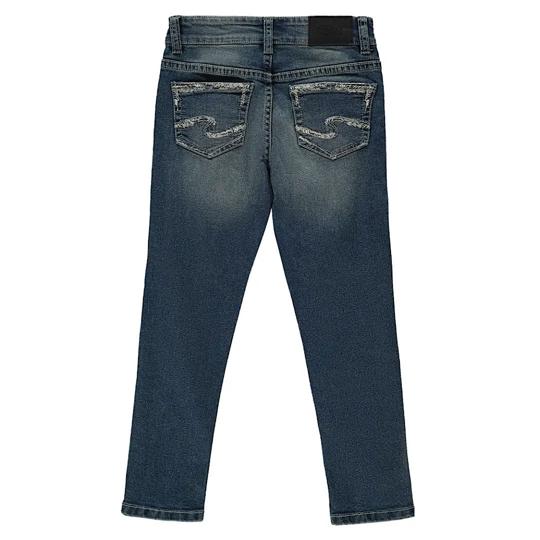 * Girls Silver Sasha Skinny Leg