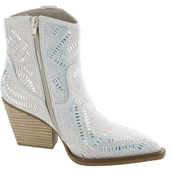 Very G Women's Maze Western Rhinestone Ankle Boot