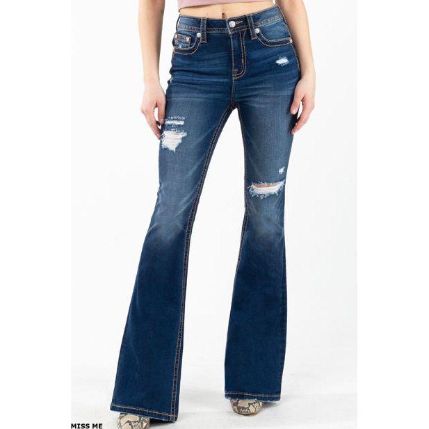 * Miss Me Ladies Jeans High-Rise Flare H3636F60