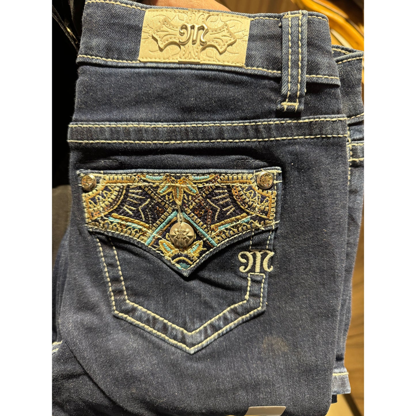 Miss Me Girls Floral Peekaboo Bootcut Jeans