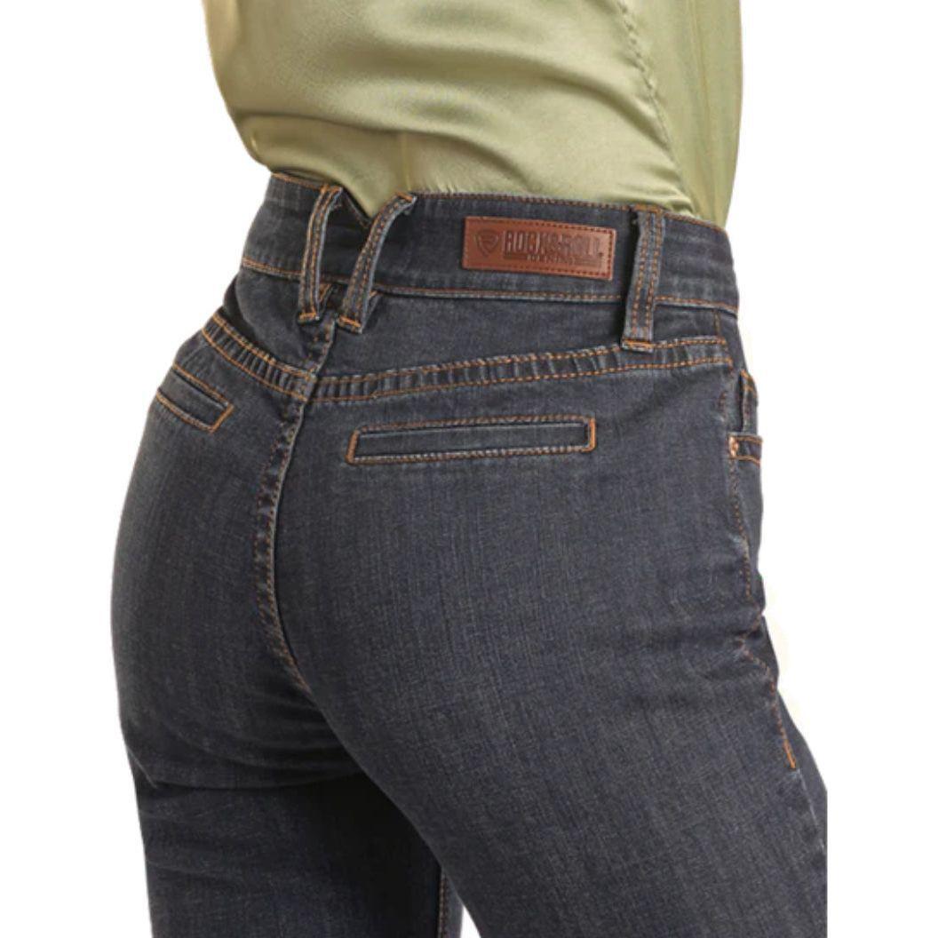 * ROCK & ROLL Ladies Trouser - Dark Denim, High Rise BW5HD02397