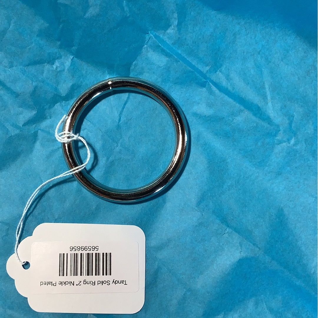 Tandy Solid Ring 2" Nickle Plated