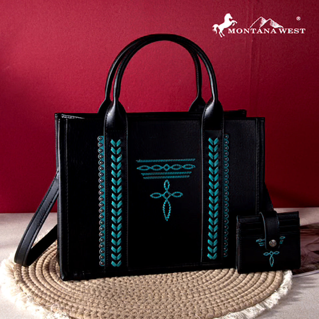Montana West Smooth Boot Stitch Purse