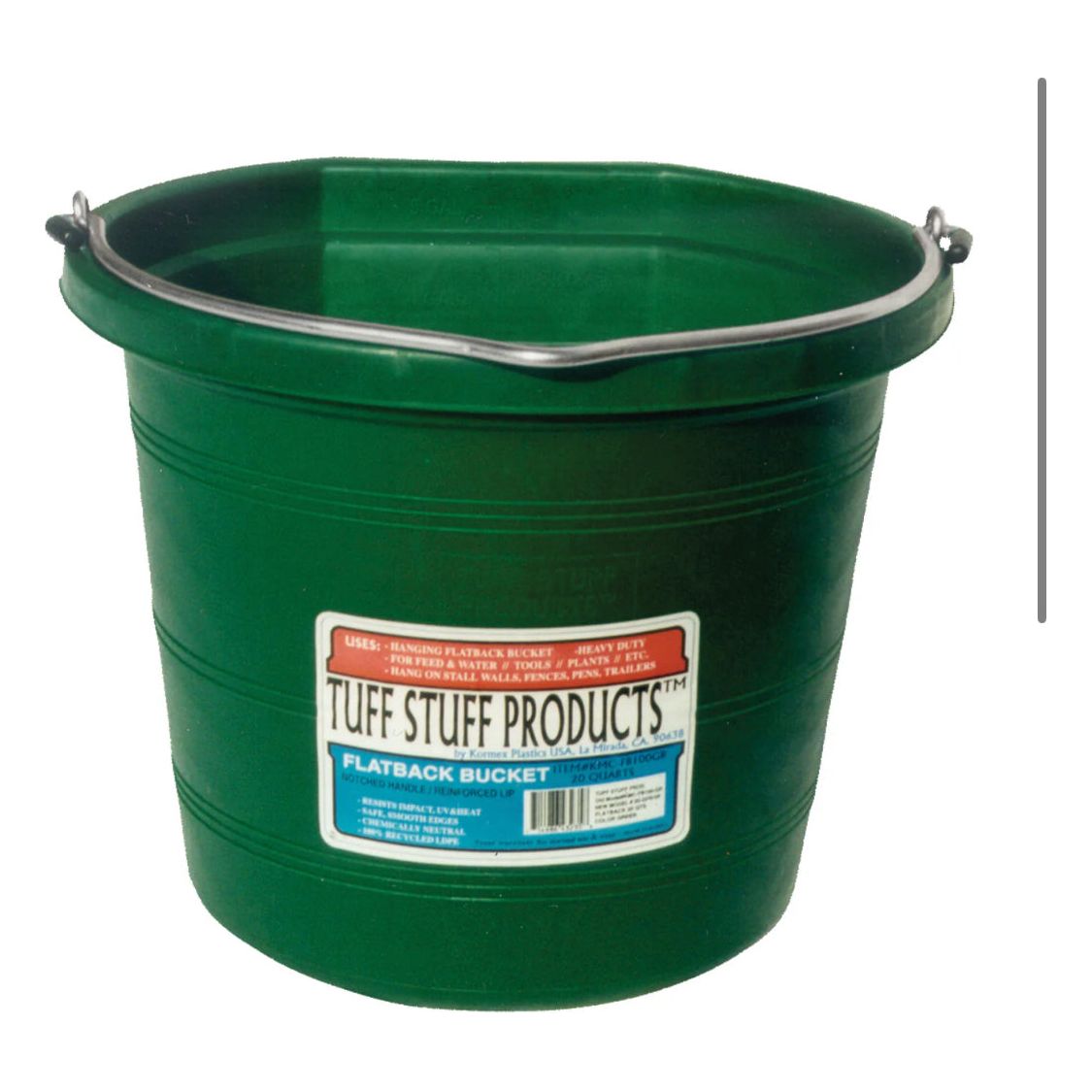Tuff Stuff Flatback 20qt Bucket