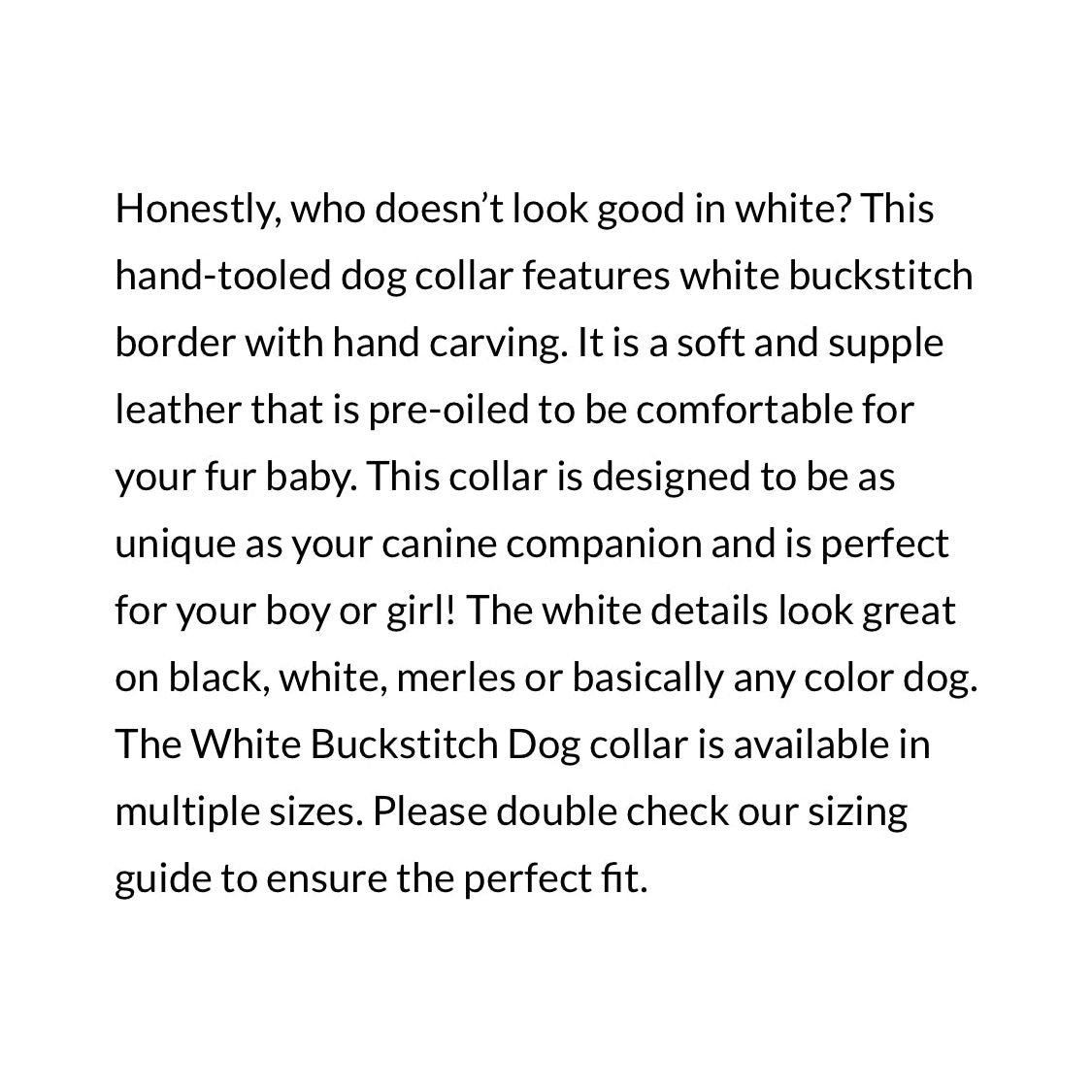 Ranch Hand Dog Collar w/ Buckstitch