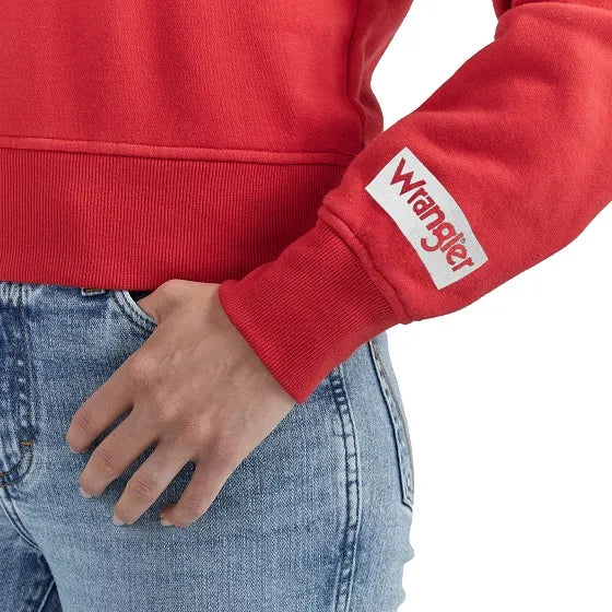 Wrangler Ladies Red Graphic Crew-Neck Sweater 112353206