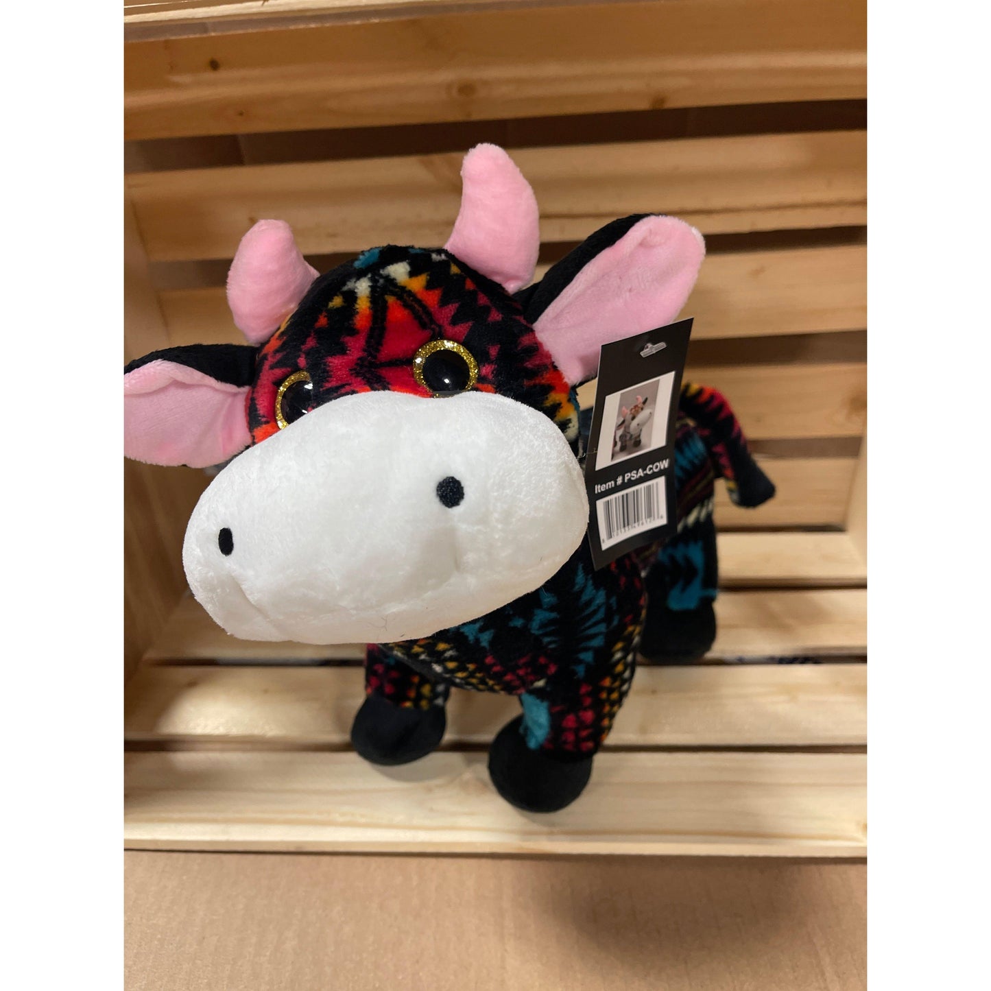 Plush Stuffed Standing Cow in Assorted Colors