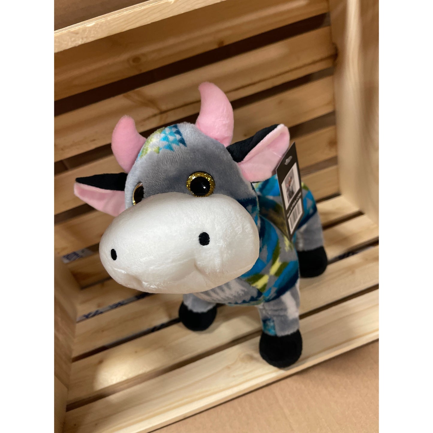 Plush Stuffed Standing Cow in Assorted Colors