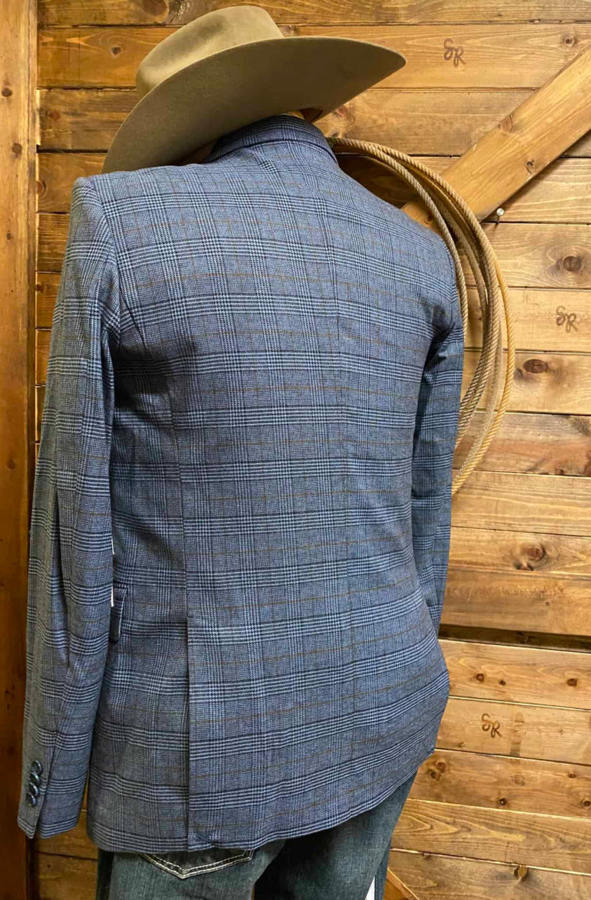 ROCK & ROLL BLAZER/SPORT COAT - Blue Plaid BM96C07033