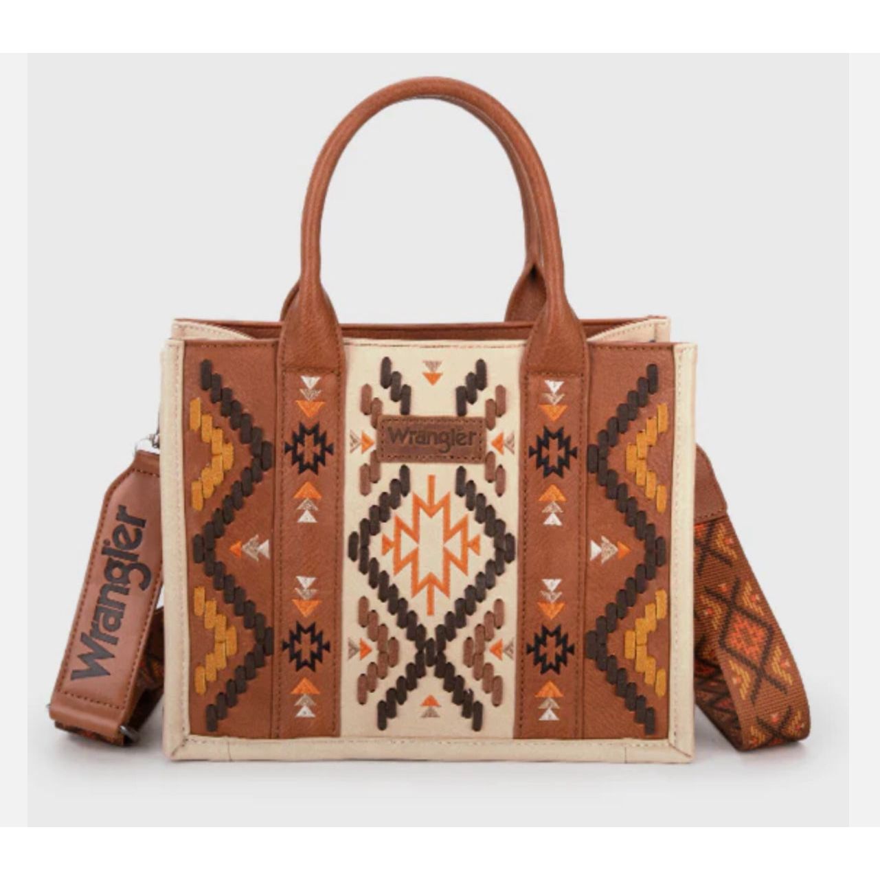 WRANGLER AZTEC EMBROIDERED TOTE CROSSBODY - WG2214-8120