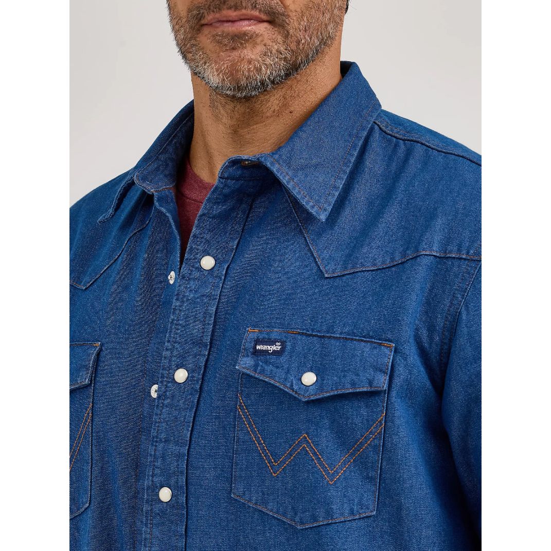 WRANGLER® MEN'S LONG SLEEVE FLANNEL LINED SOLID WORK SHIRT 112367727