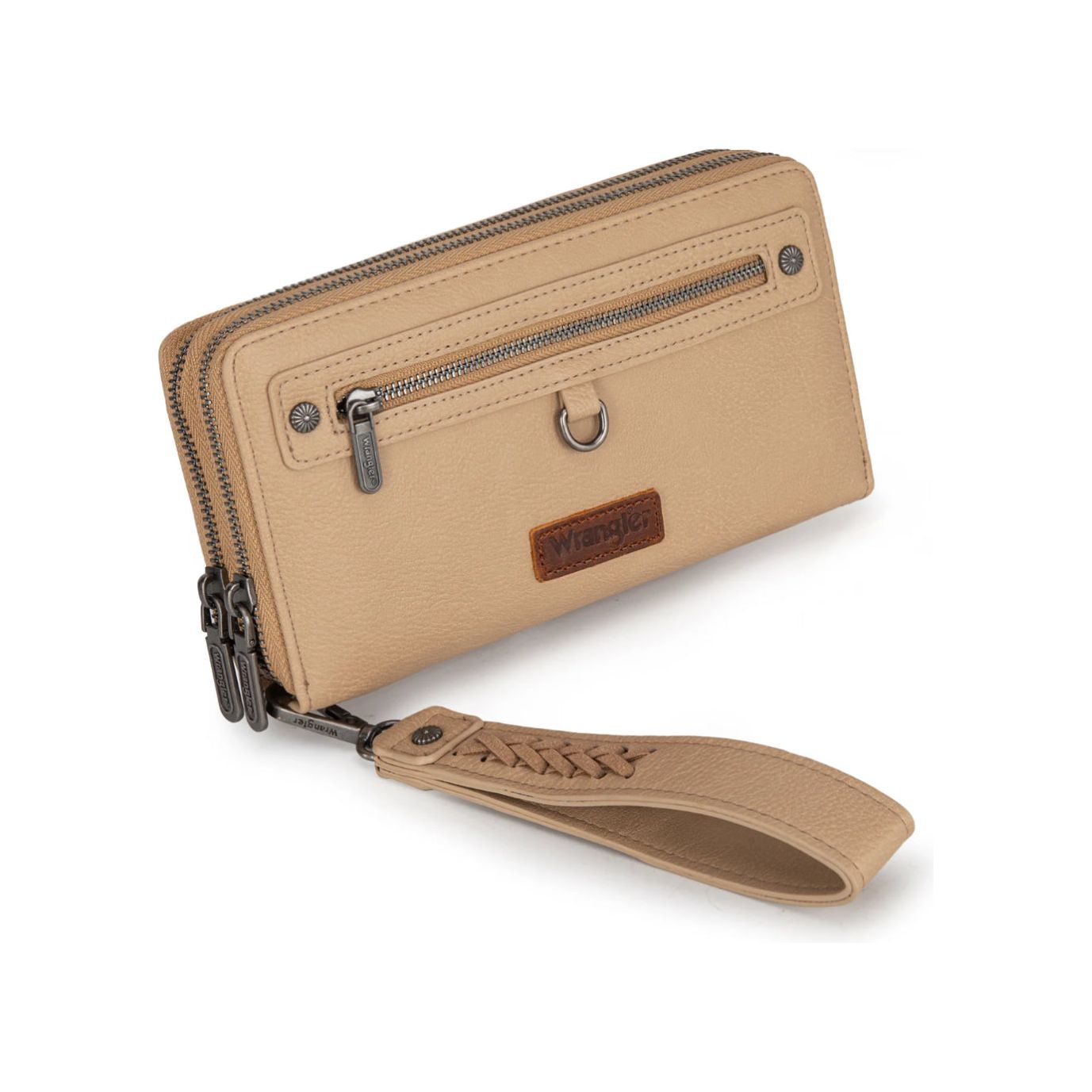 Wrangler Clutch, Dual Zipper WG185-W050 Black or Khaki or Jean