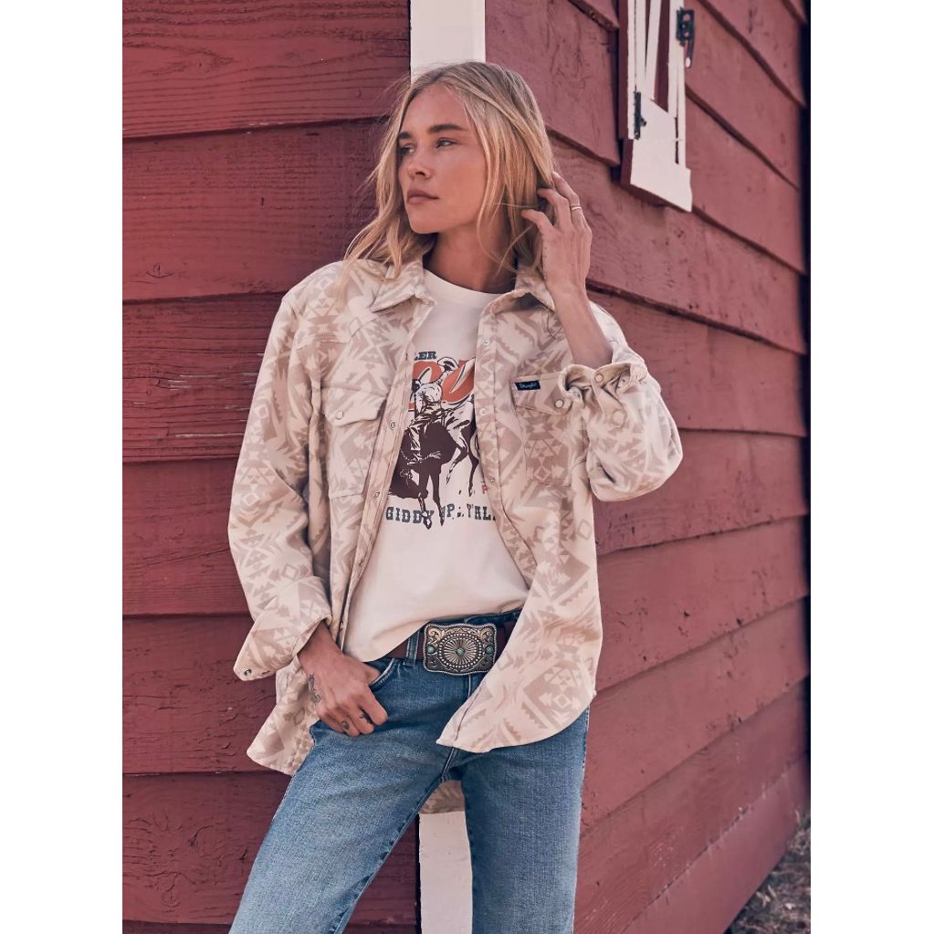 Wrangler Ladies Retro Boyfriend Snap Shirt 112383027