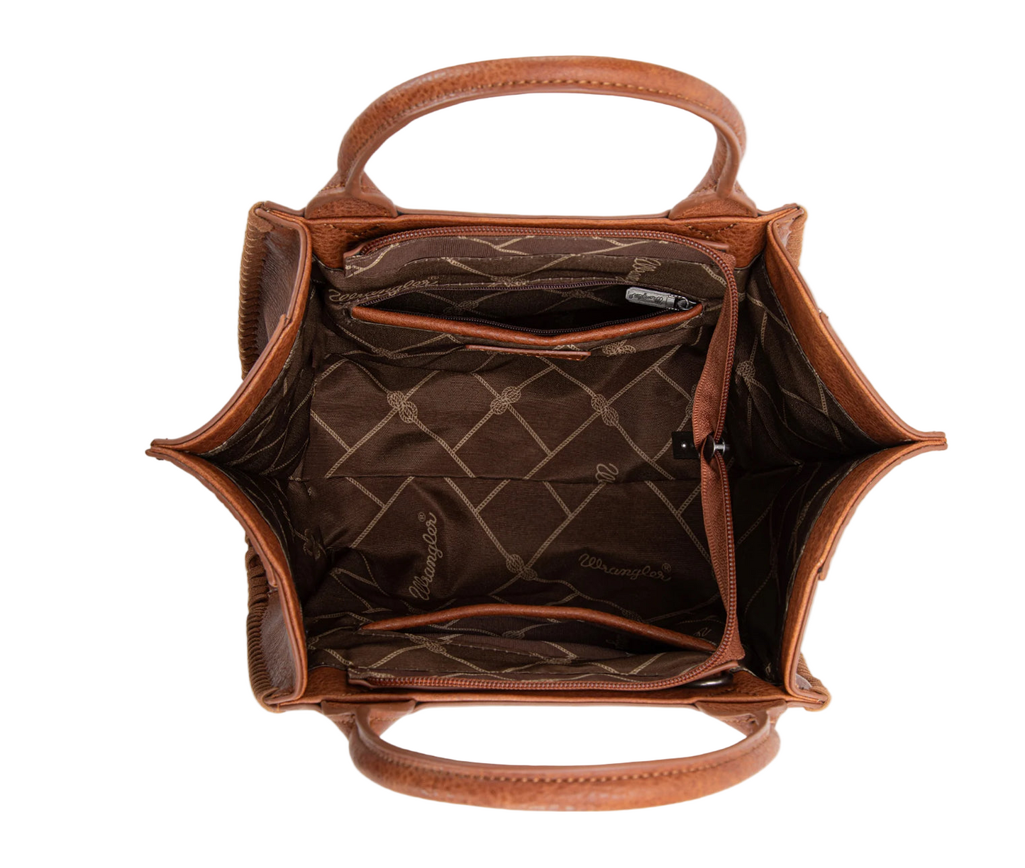 Wrangler Ladies Bootstitch, Trapezoid, Top Handle, Crossbody, WG145G-8300 Brown or Black