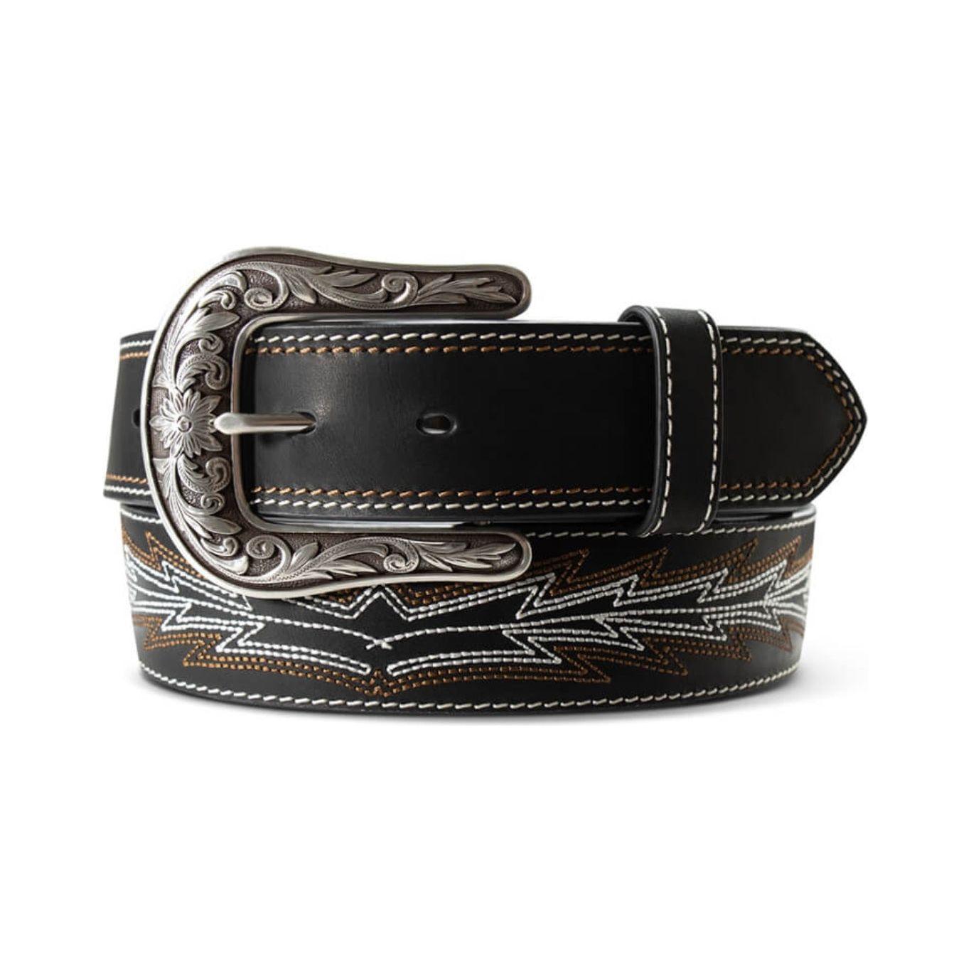 Ariat Ladies Belt, Black Leather, Casanova, Boot-stitch A1568001