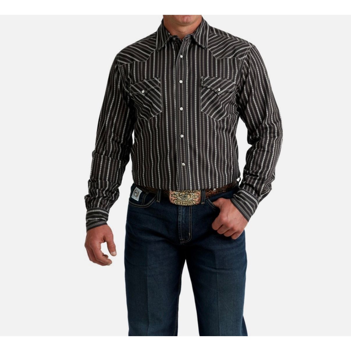 Cinch Men’s Modern Fit, Black, Snap Shirt - MTW1303097