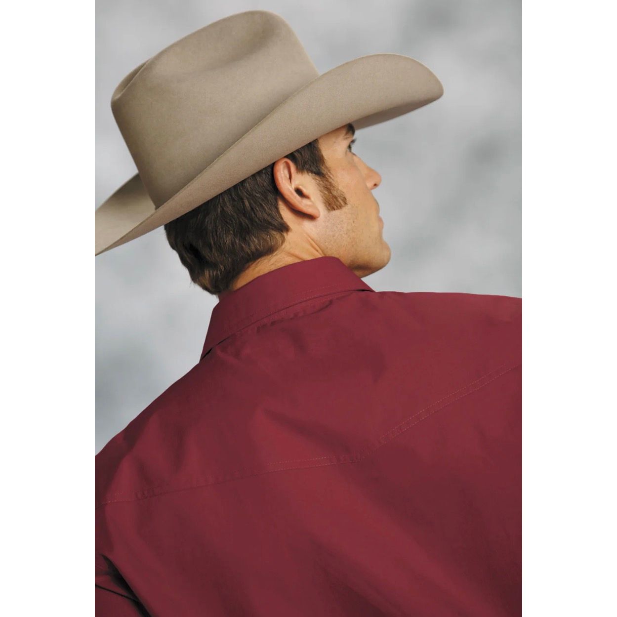 Roper Men’s Snap Shirt, Red 03-01-265-2108
