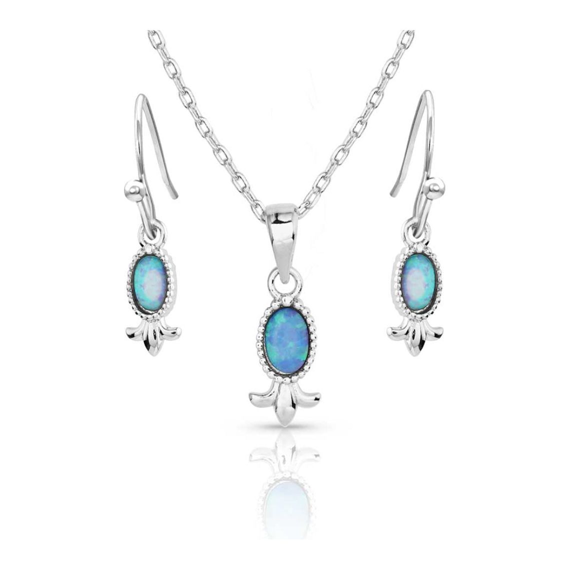 Montana Silversmiths Jewelry Set - Opal Flourish JS5705