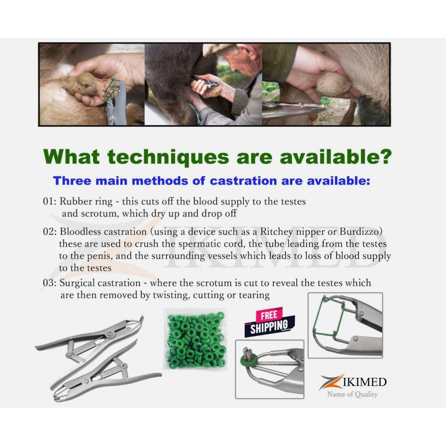 Producer’s Choice Elastrator Pliers & Rings Kit