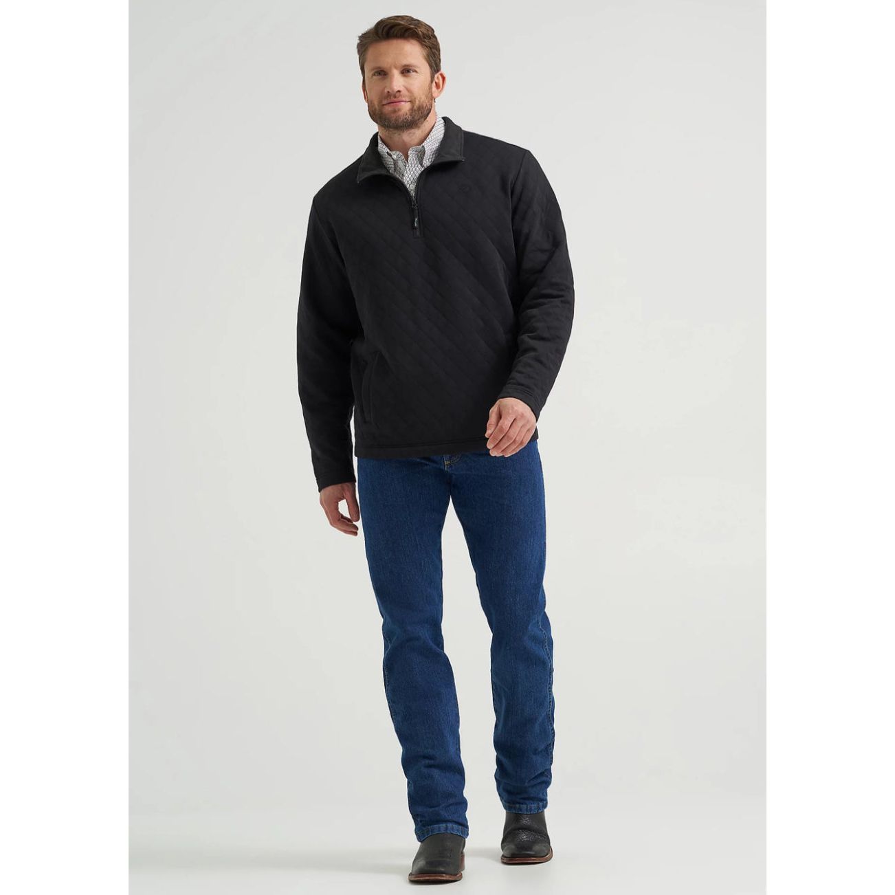 Wrangler MEN'S GEORGE STRAIT QUARTER-ZIP QUILTED PULLOVER 112367928