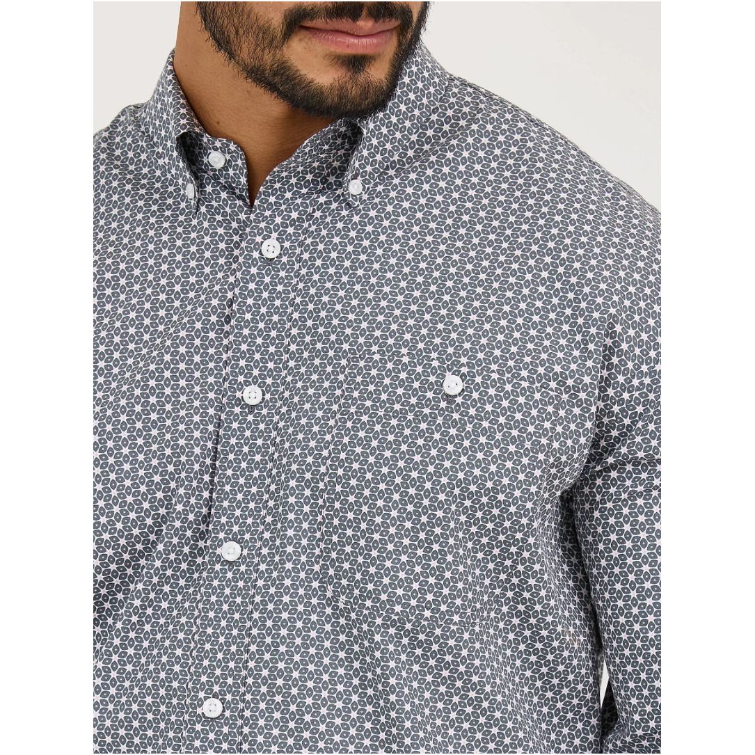 Wrangler Men’s Shirt - LONG SLEEVE, Bucking Cancer, Relaxed Fit 112365842