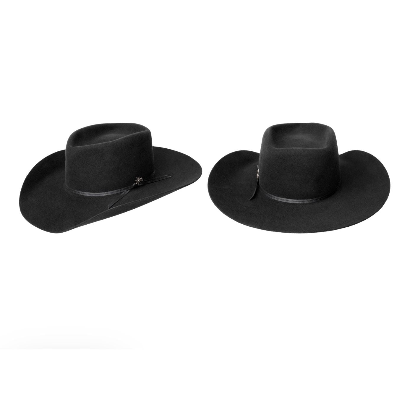 Bailey Black Felt Cowboy Hat, Five Point 3X W2503