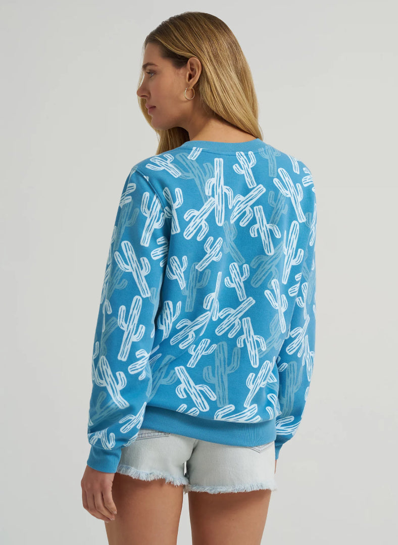 Wrangler Ladies Blue Crew-Neck Sweatshirt 11235061