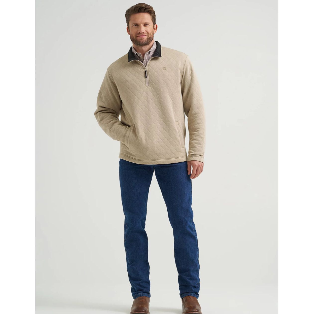 Wrangler MEN'S GEORGE STRAIT QUARTER-ZIP QUILTED PULLOVER 112367930