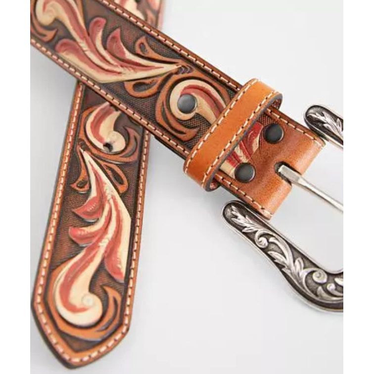 Ariat Ladies Belt Floral tooled Brown A1534008