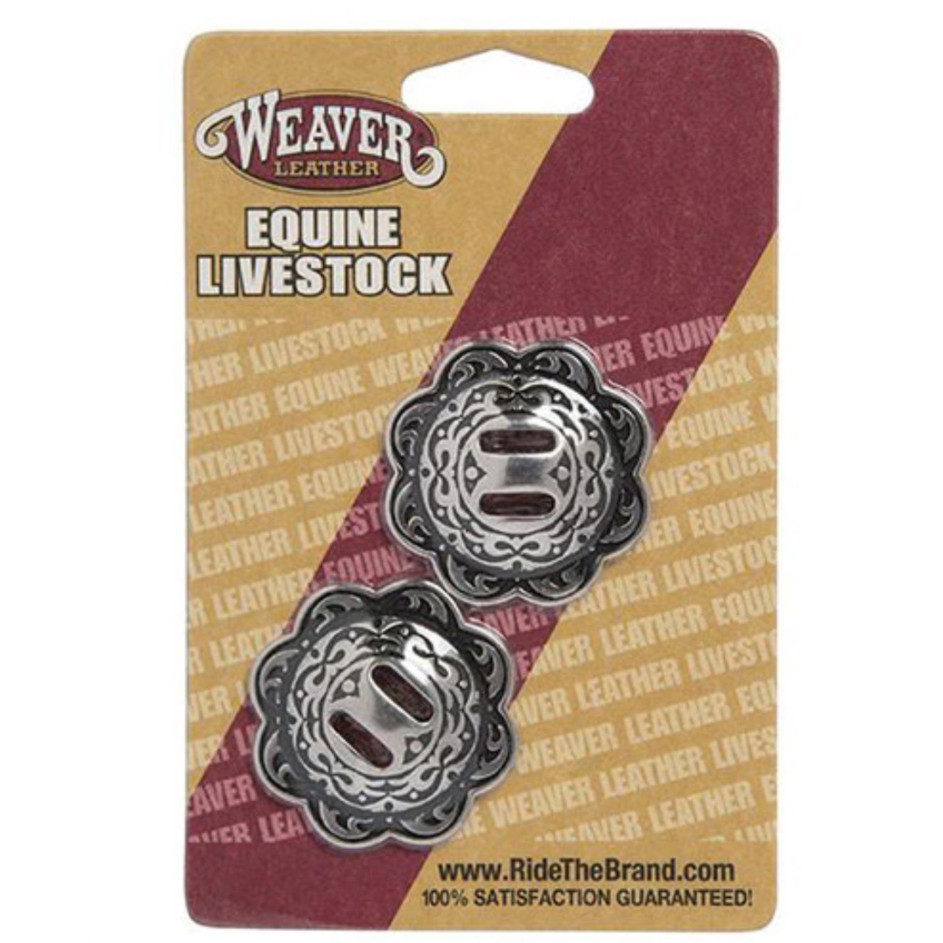 Weaver Concho - Floral, Stainless Steel 1.75” Slots 77-4046