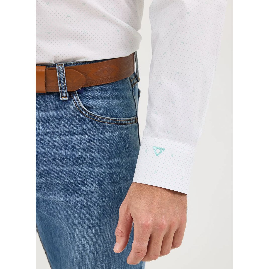 112365607 | MEN'S CODY JOHNSON ONE POCKET BUTTON DOWN SHIRT - Ceramic White Dot
