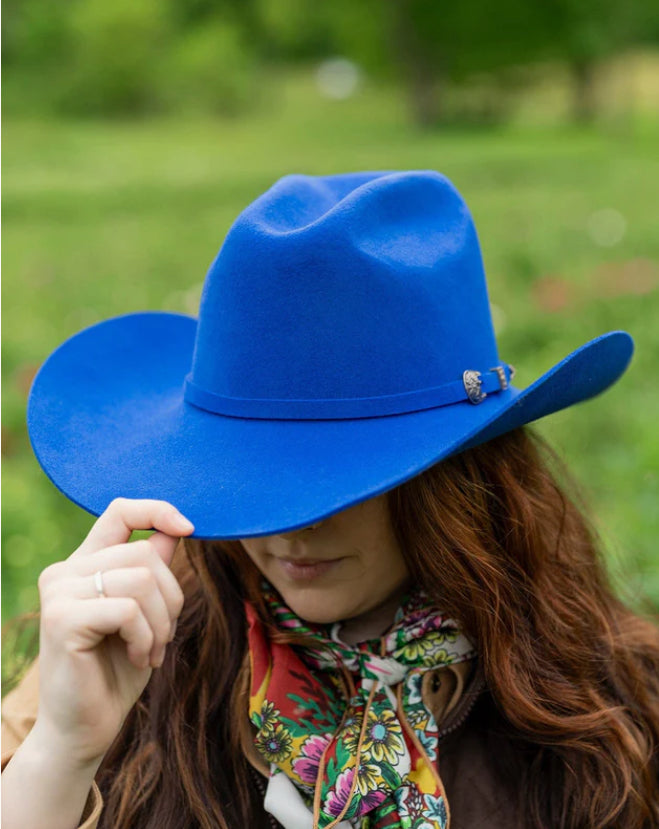 Outback Blue Felt Hat - Sparks Nevada