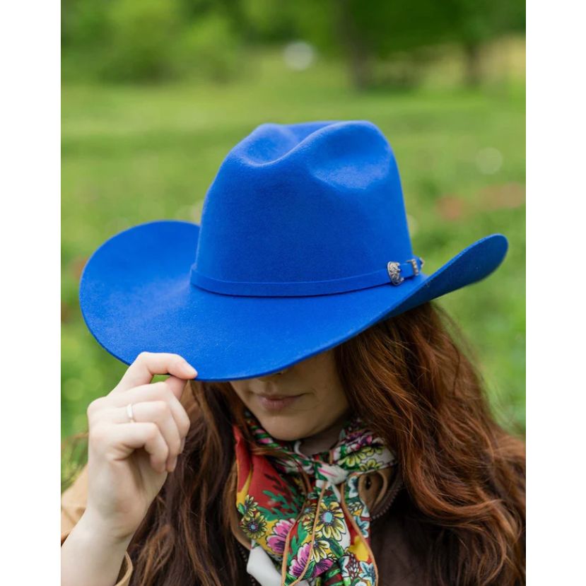 Outback Blue Felt Hat - Sparks Nevada