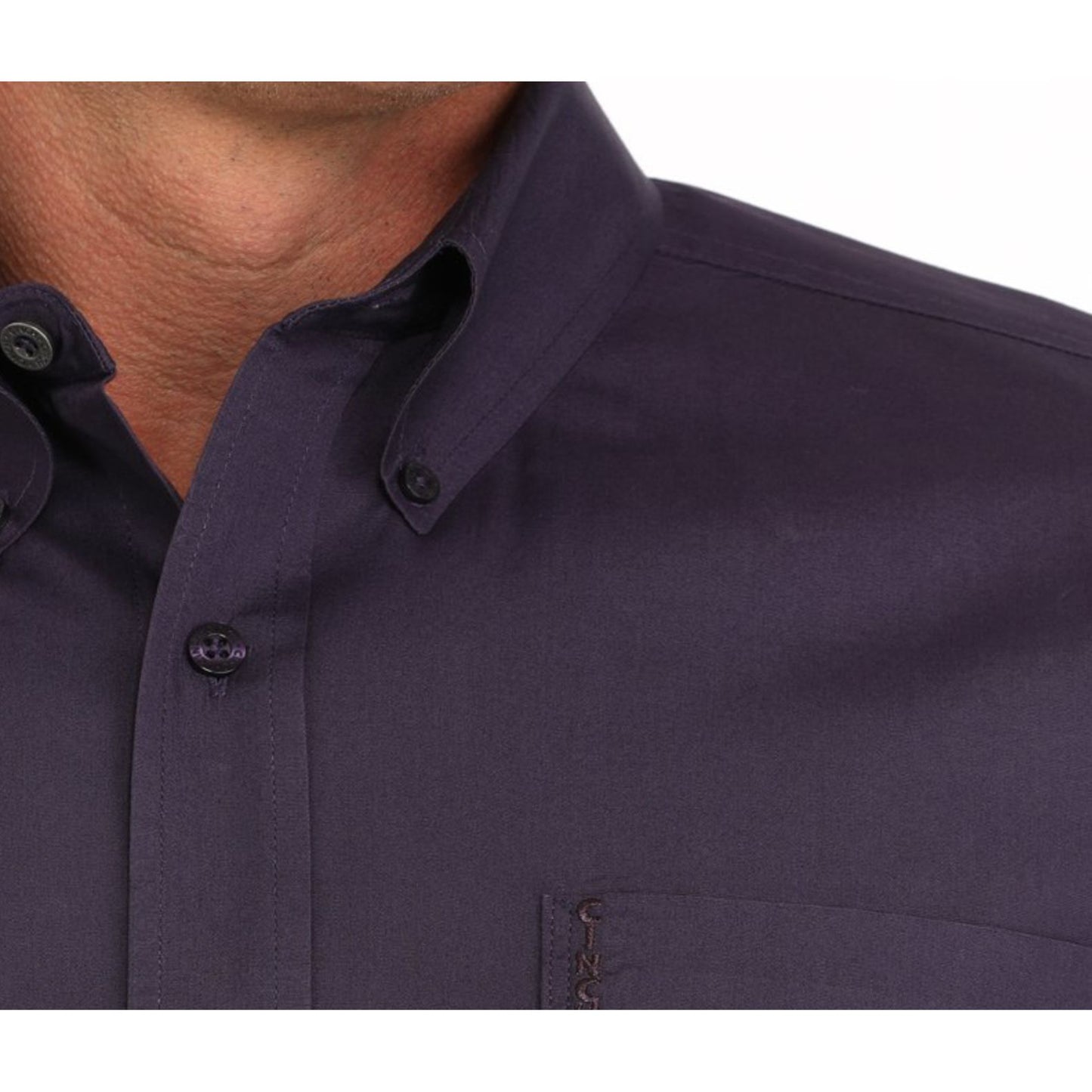 Cinch MEN'S Western Shirt - MODERN FIT SOLID BUTTON-DOWN - PURPLE MTW1347125