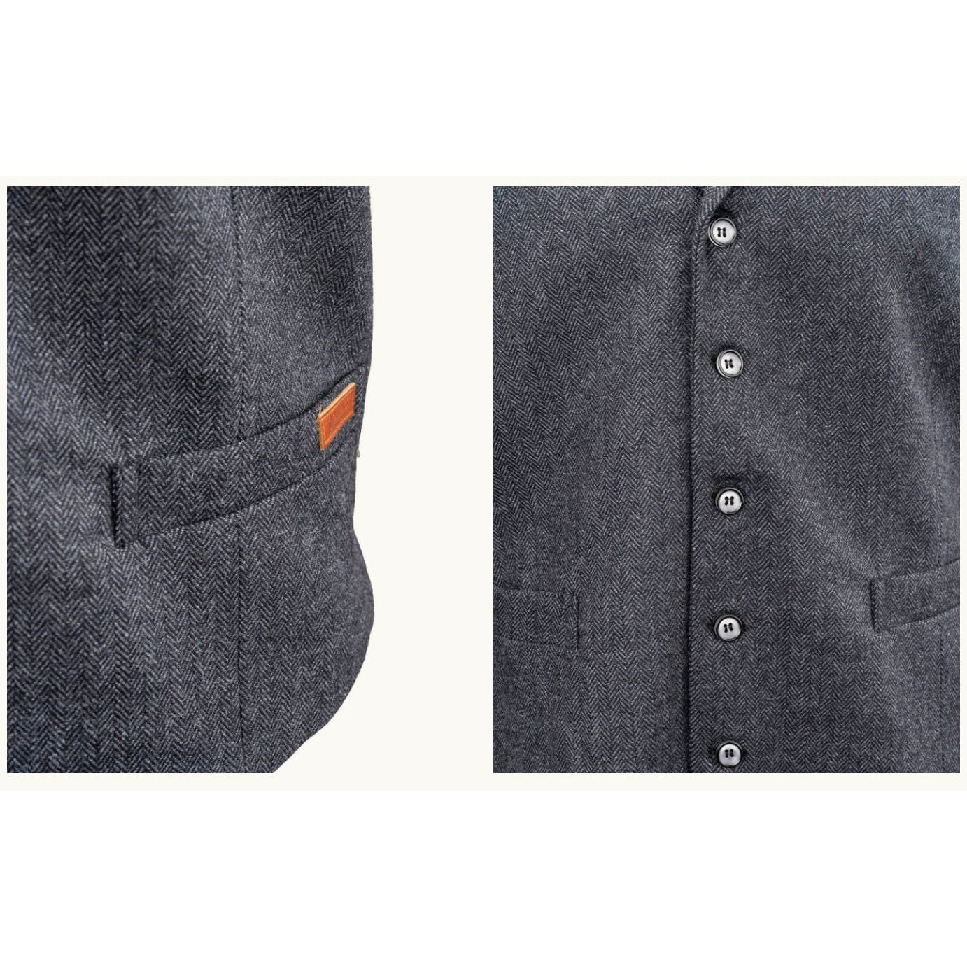 Outback MEN’S JESSIE VEST 29785 Charcoal Herringbone