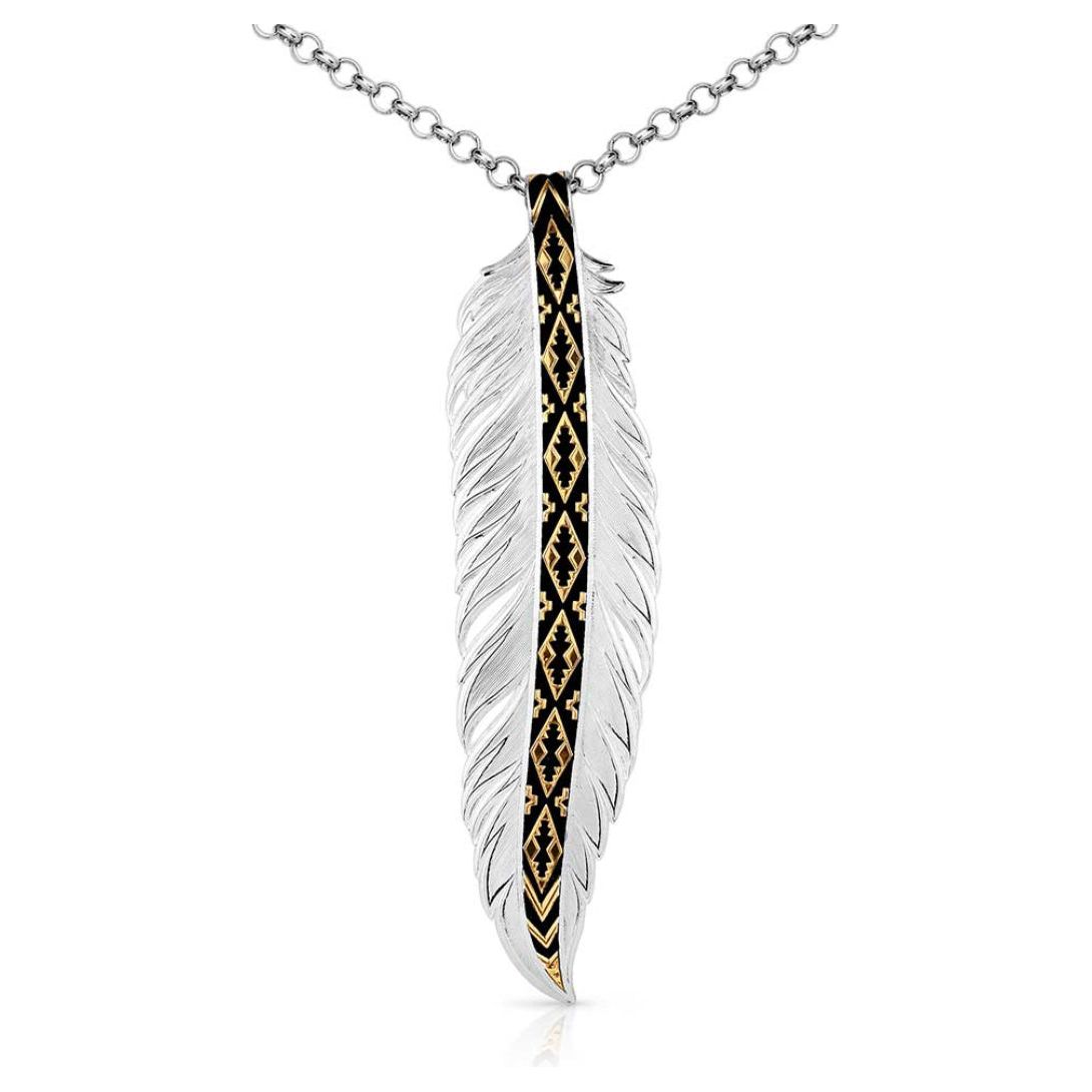 Montana Silversmith Necklace - Southwestern Feather NC5761