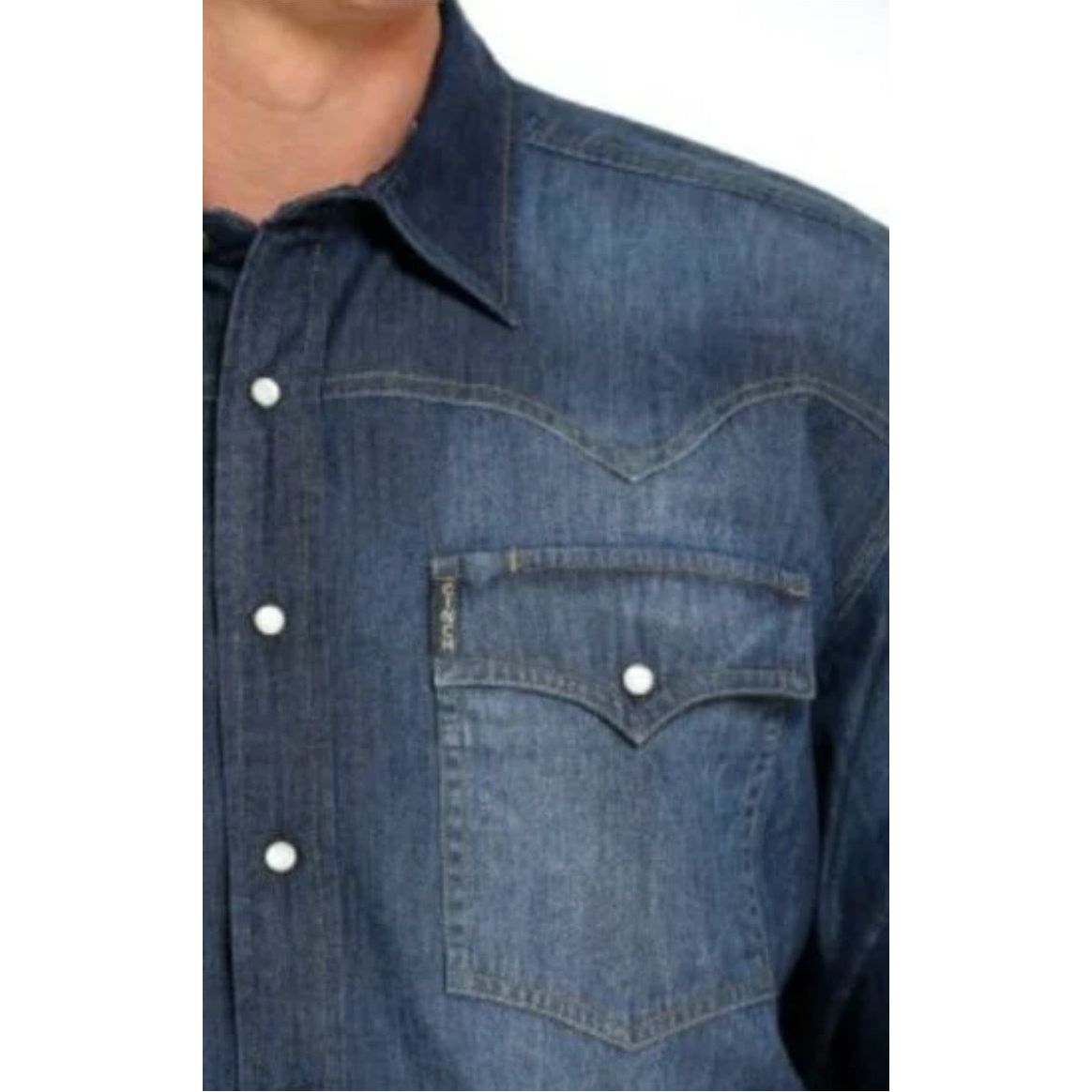 CINCH - Men’s LONG SLEEVE BUTTON-DOWN SHIRT, Blue MTW1681001