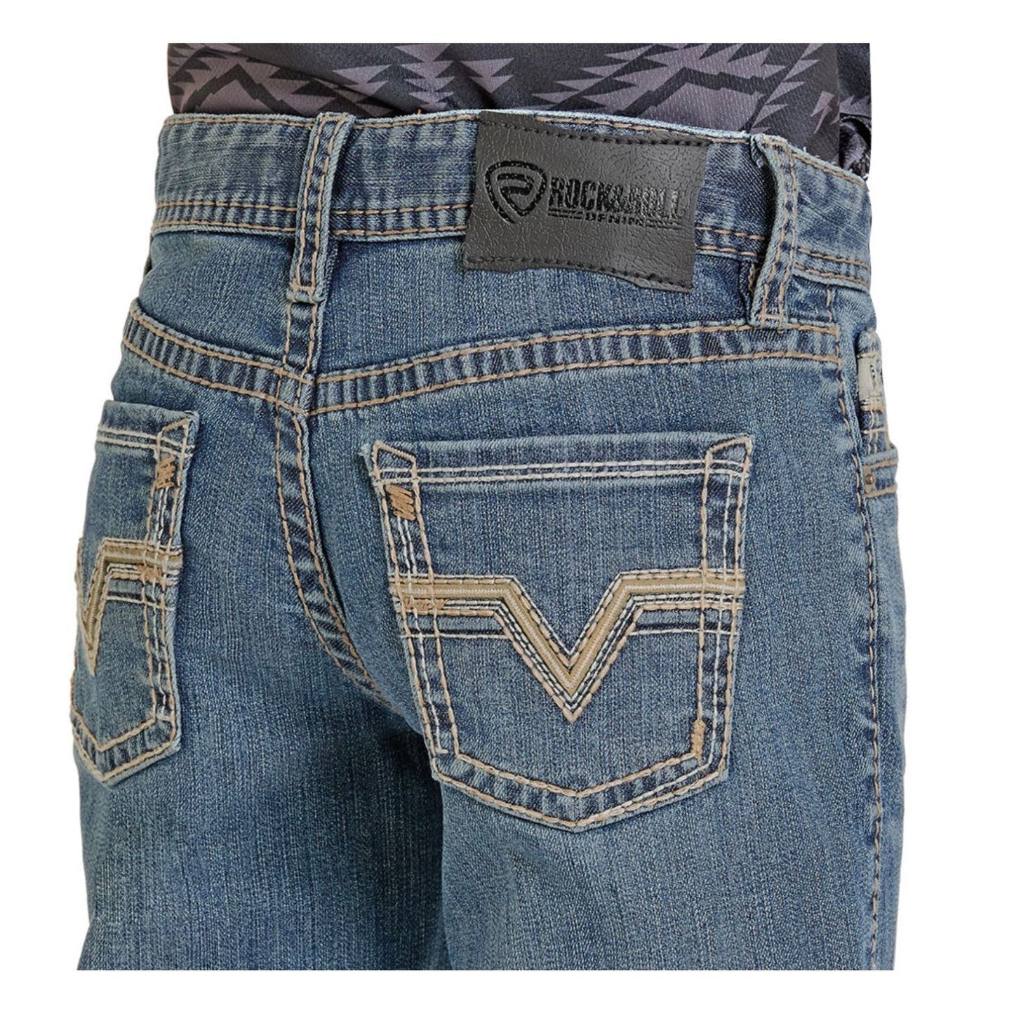 ROCK & ROLL Boy’s Jean - BB GUN, Regular Fit, BOOTCUT, Leather Stitched Pocket, BB0BD07368
