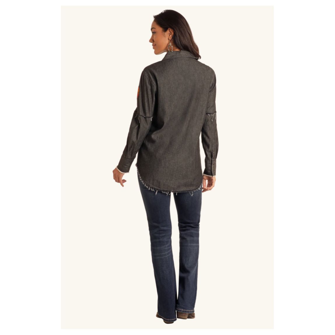 Panhandle Ladies Shacket w/ Patches LW92T05817