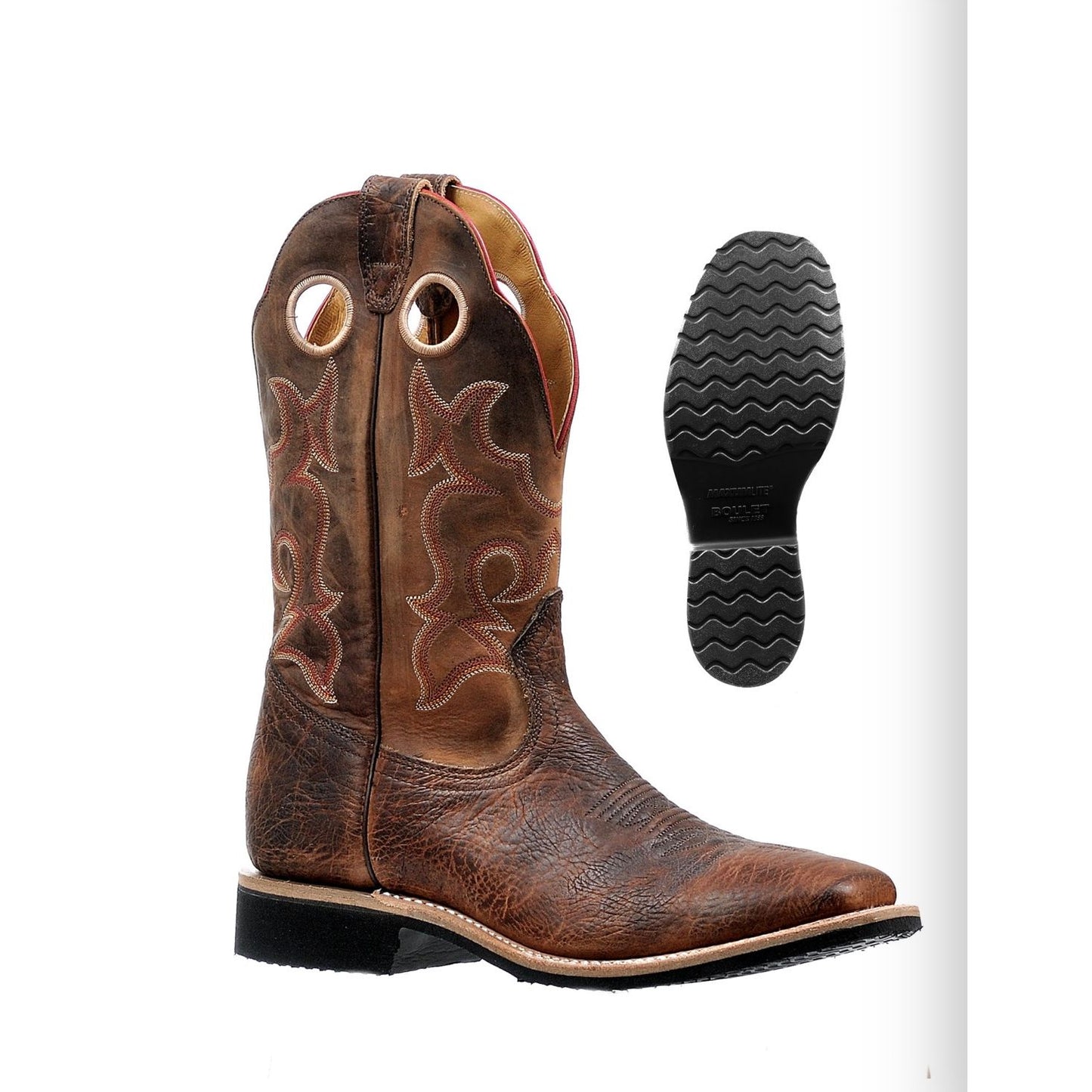 Boulet Men’s Western Boot, Square Toe, 3E, 6247