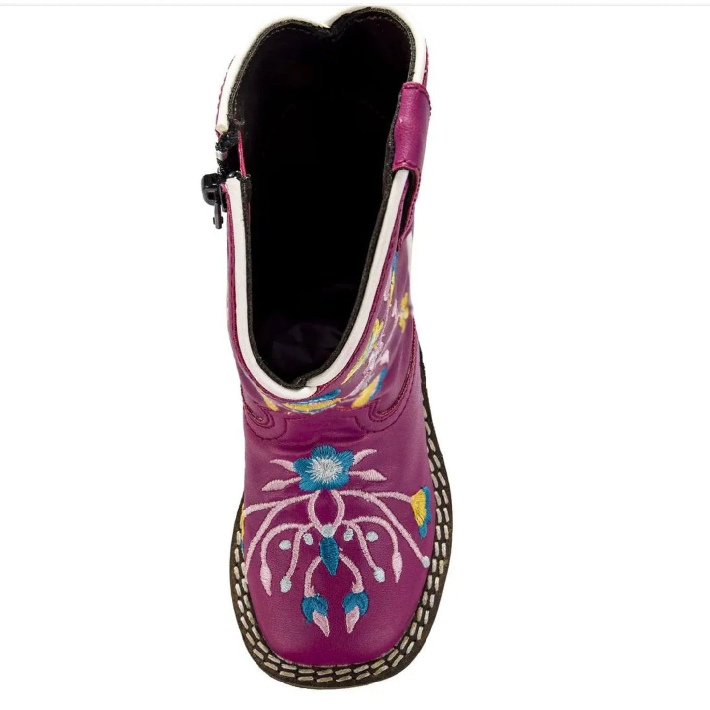 Tuffrider Youth Wester Cowboy Boot, Hot Pink Floral 30204