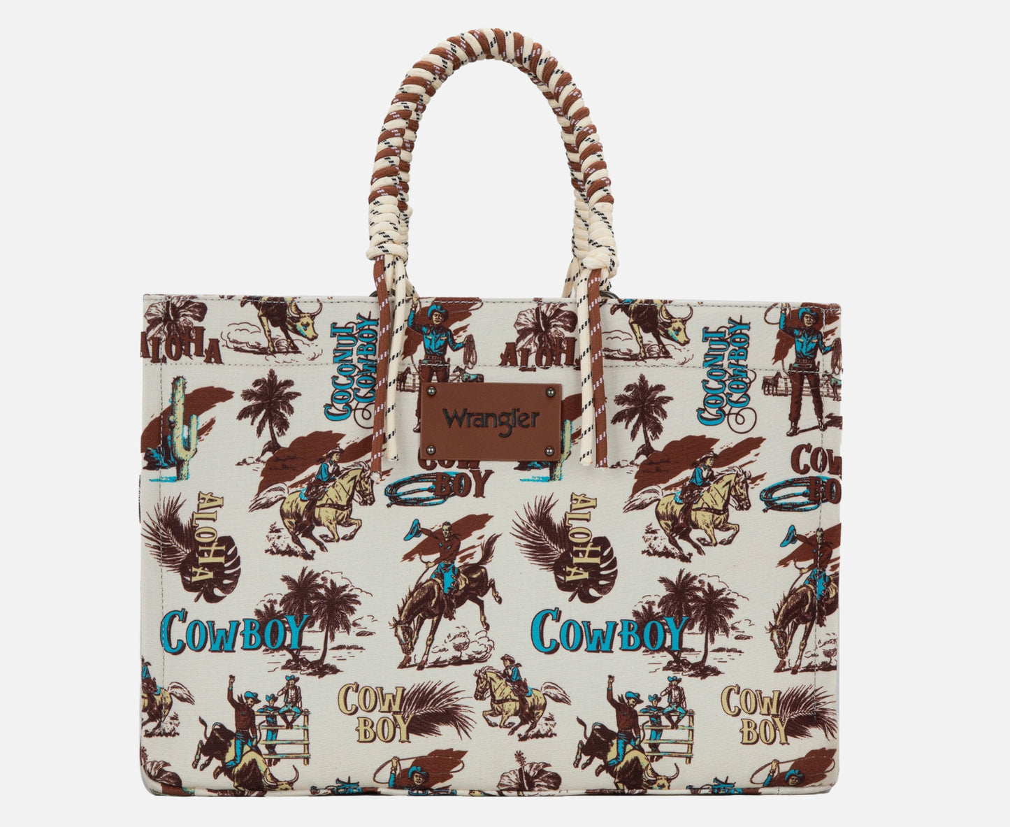 Wrangler Cowboy Dual Sided Print Canvas Tote WG284D-8119