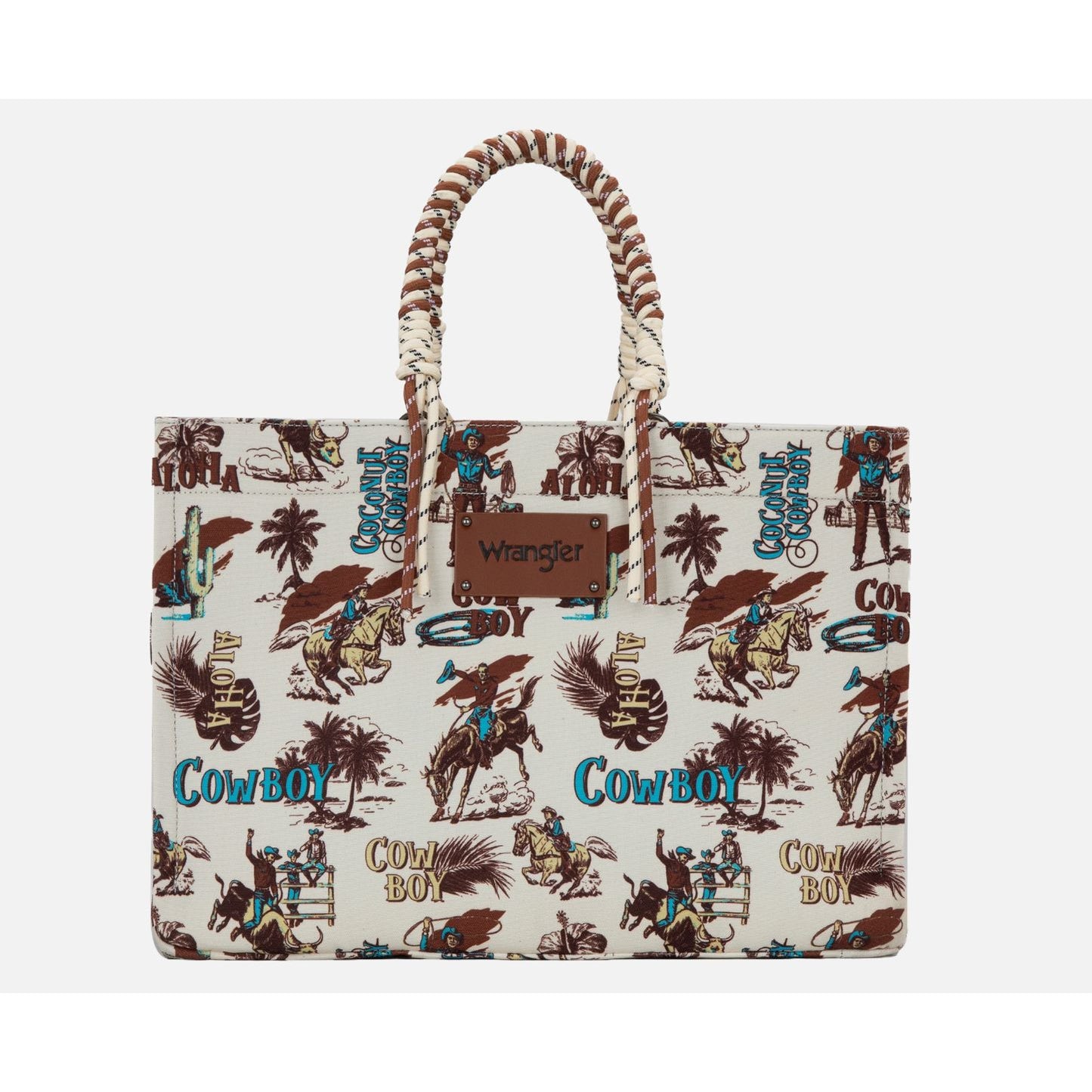 * Wrangler Cowboy Dual Sided Print Canvas Tote WG284D-8119