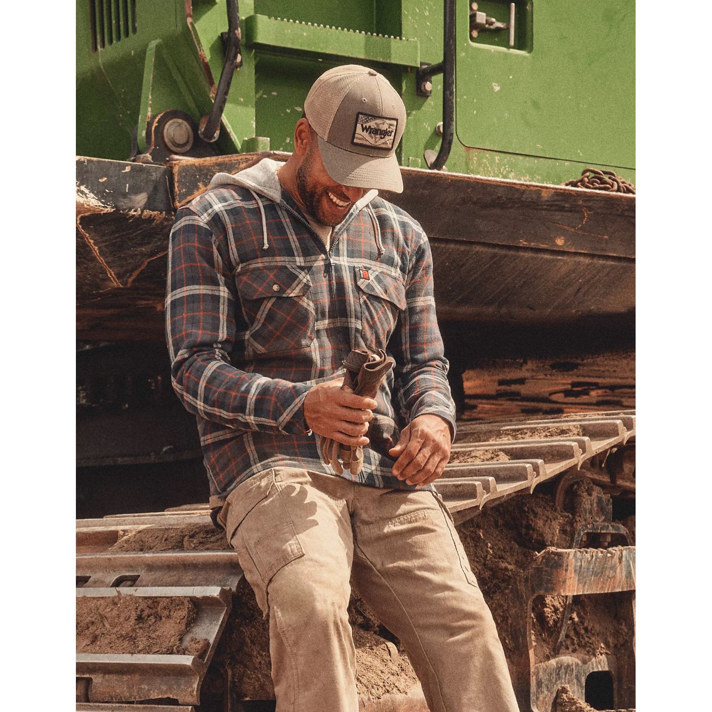 WRANGLER® Riggs Workwear, Hooded Flannel Jacket 112366591