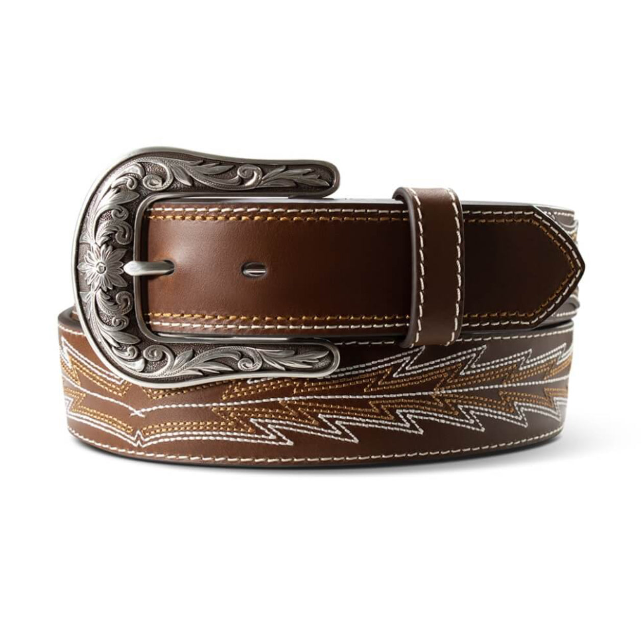Ariat Ladies Belt, Brown Leather, Casanova A1568002