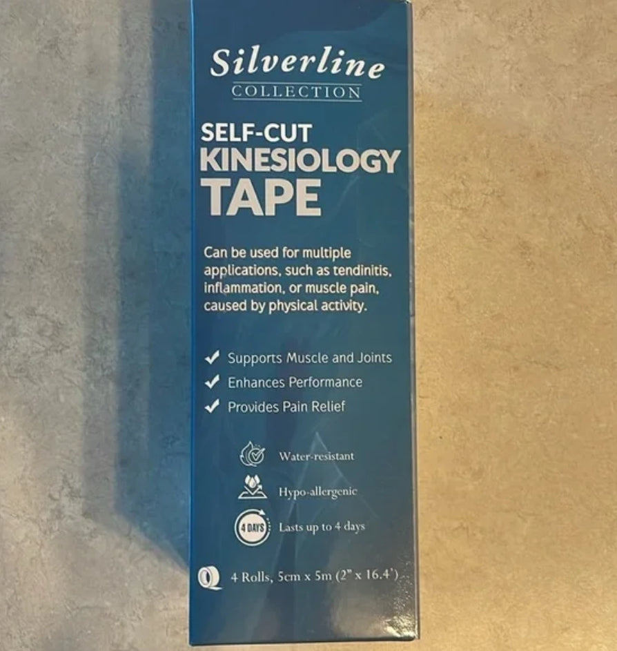 Silverline Collection Self-Cut Kinesiology Tape 4 rolls White V8014WH