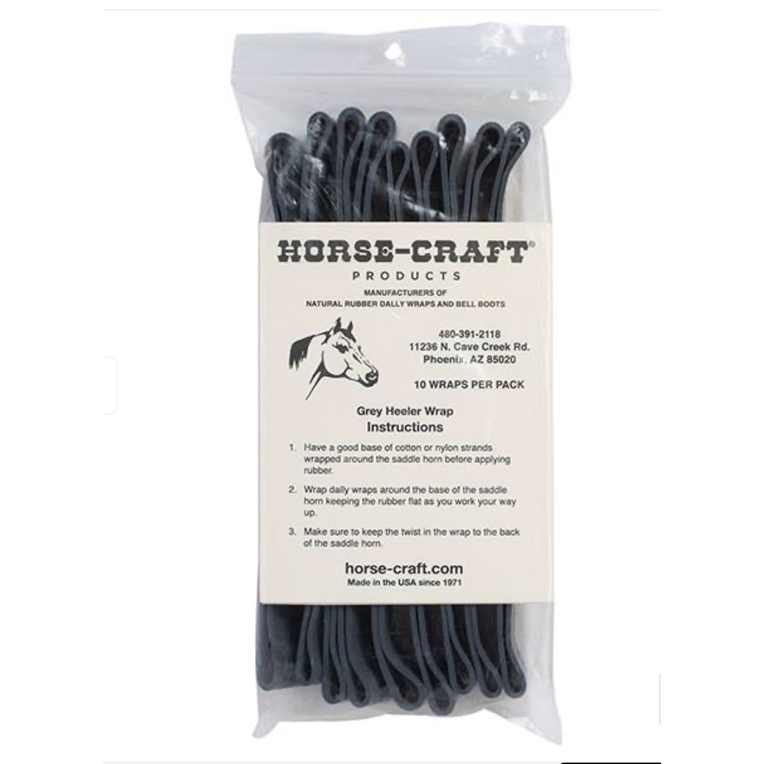 Horse-Craft, Heeler Dally Horn Wrap, Grey 35700-33