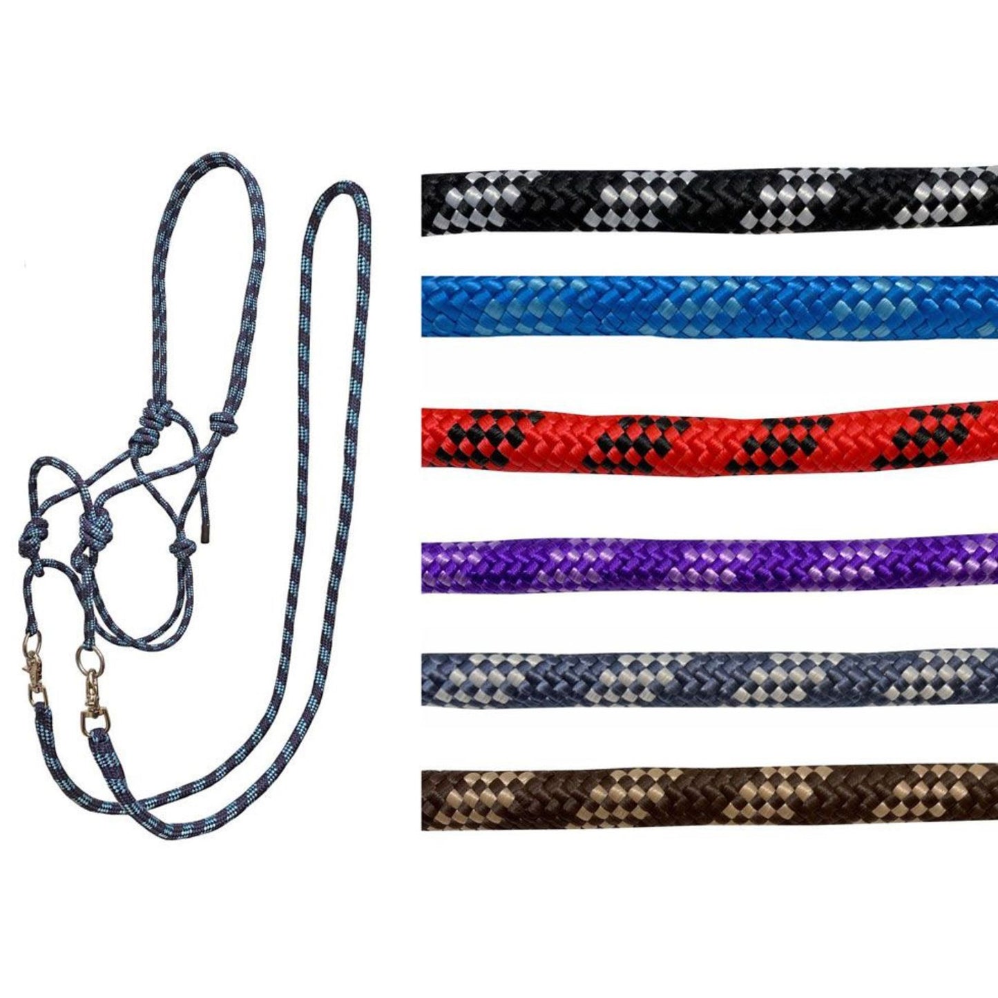 Rugged Ridge Rope Bitless Bridle w/ Matching Reins SP2540-BLSL