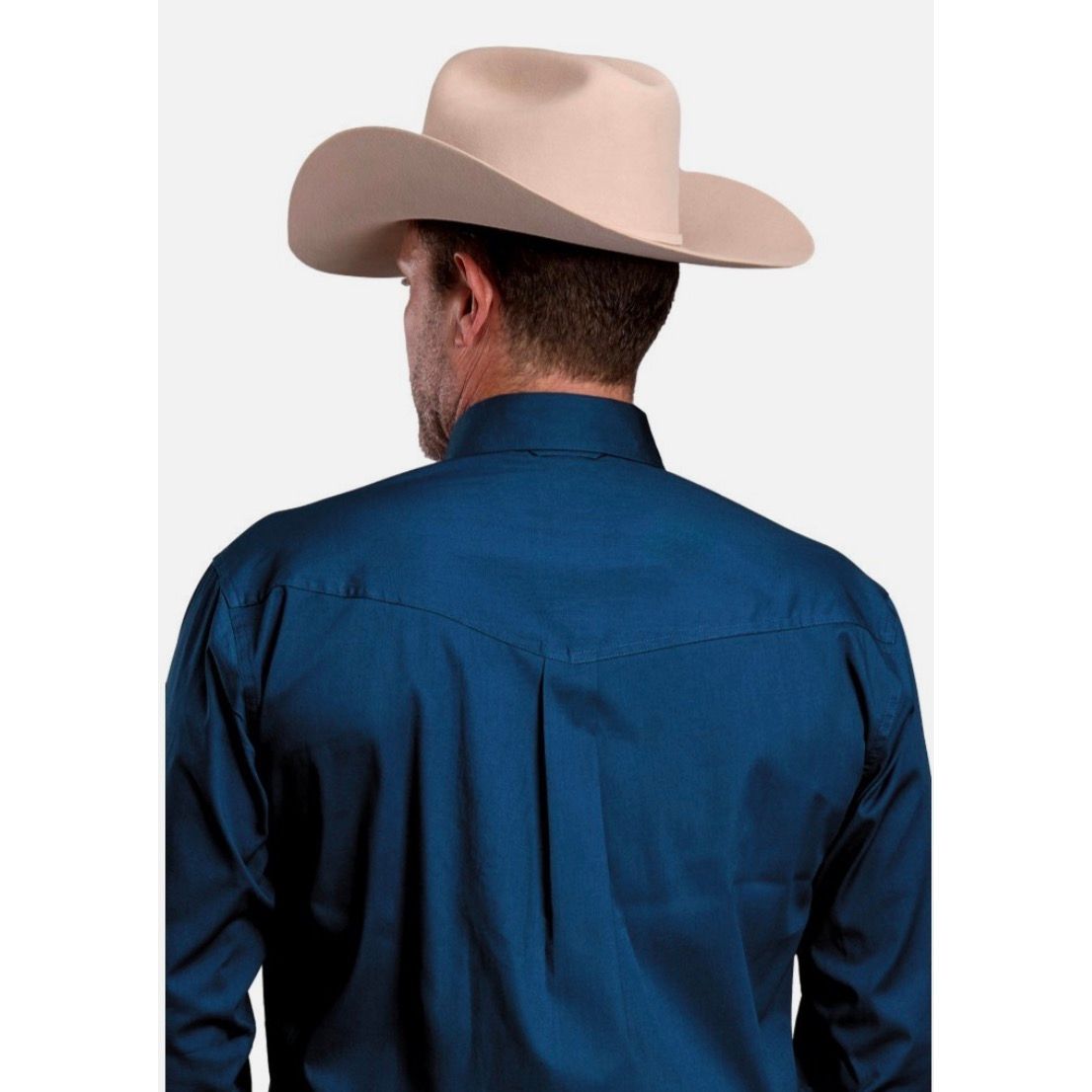 Roper Men’s Long Sleeve Western Button Shirt, Midnight Blue 3-01-365-4102